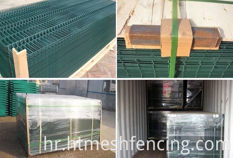 PVC obloženi zavareni trokut ograda/savijanje ograde žičane mreže/zakrivljene mrežice ograde